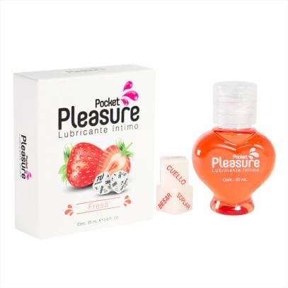 LUBRICANTE CALIENTE MAS DADOS POCKET SABOR A FRESA X20 ML — referencia S71